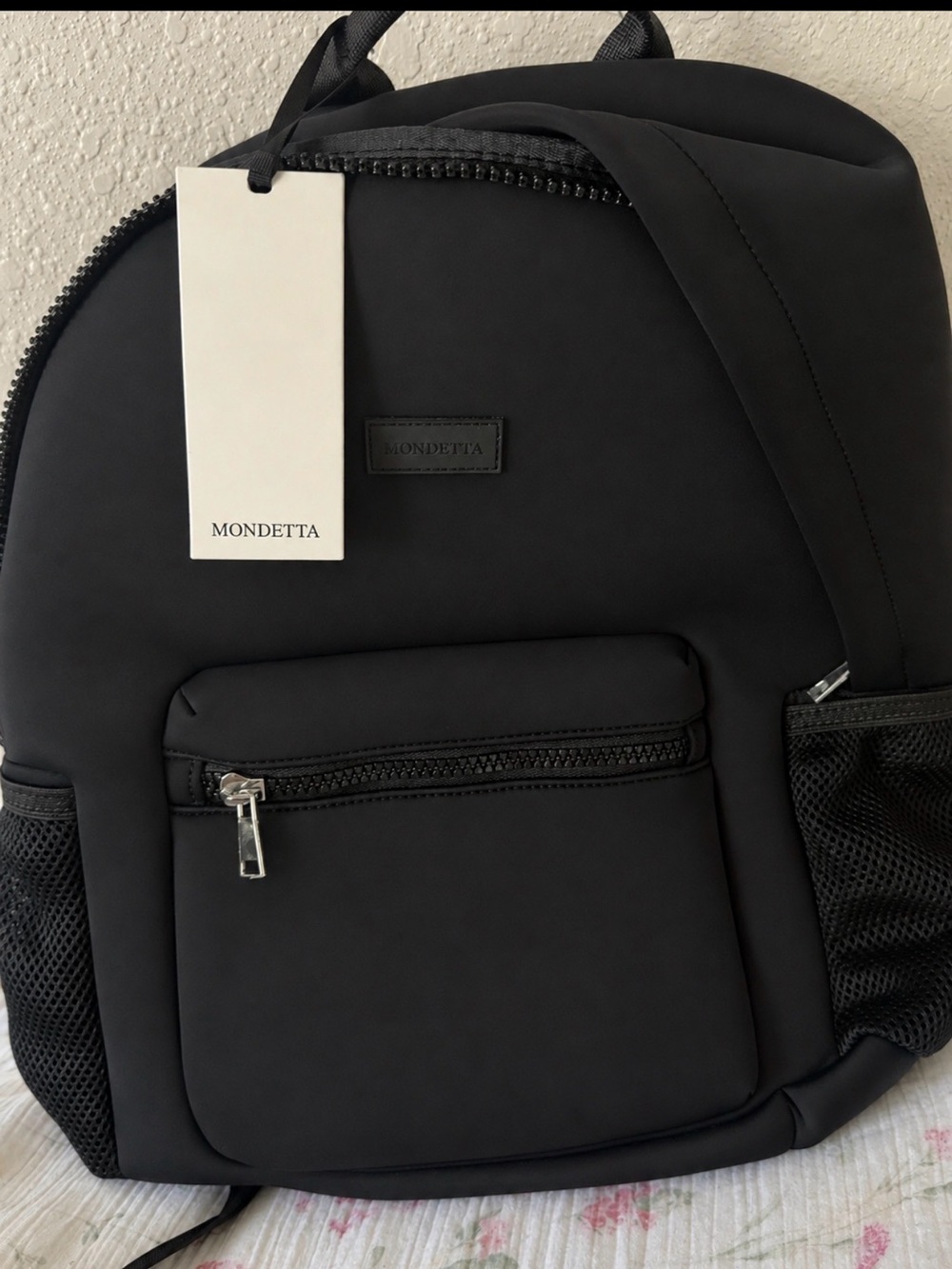 Mondetta Black Men's Travel Backpack with Front Pocket